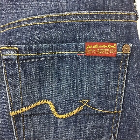 7 for all mankind bootcut dark blue jeans size 25 - Picture 6 of 6